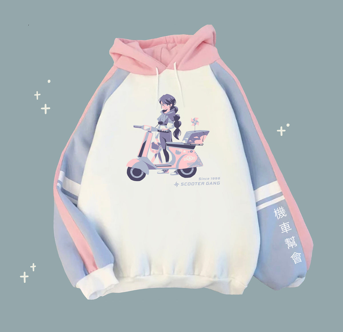 Pastel Color Block Hoodie