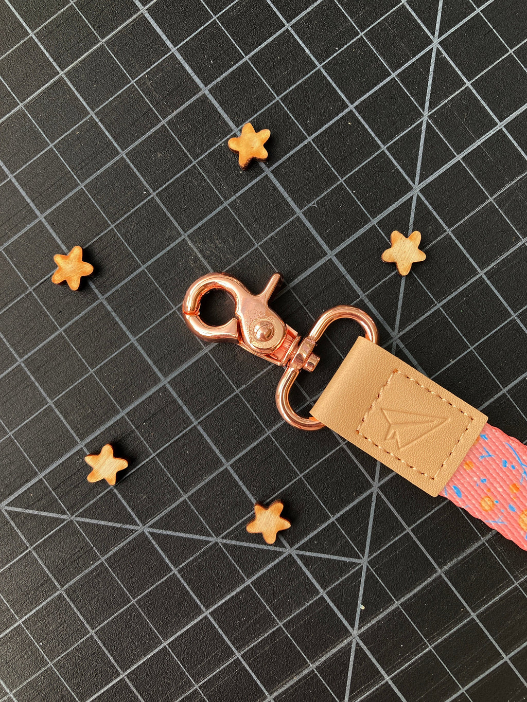 Pink Lemon Lanyard with Rose Gold Clasp