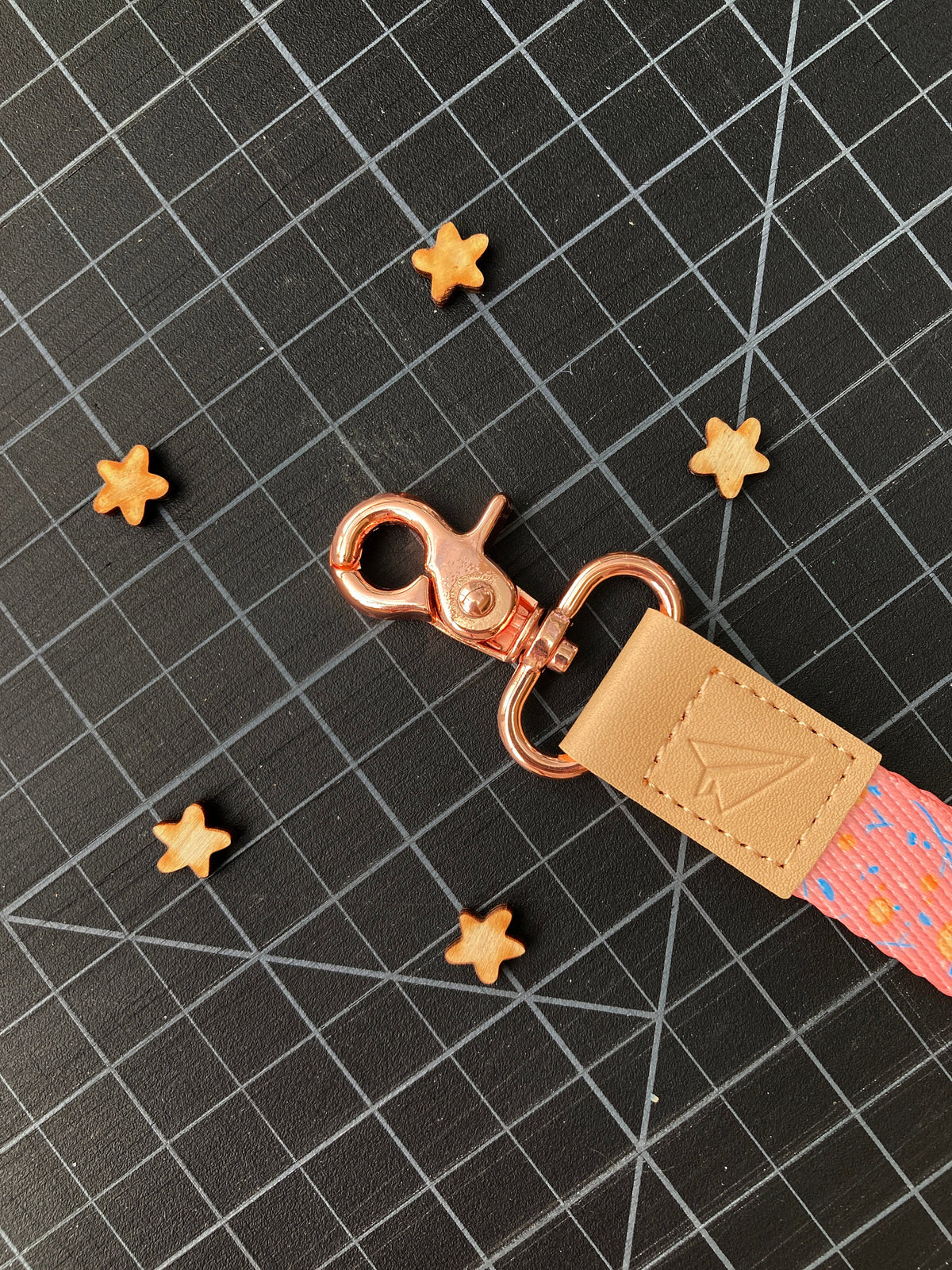 Pink Lemon Lanyard with Rose Gold Clasp