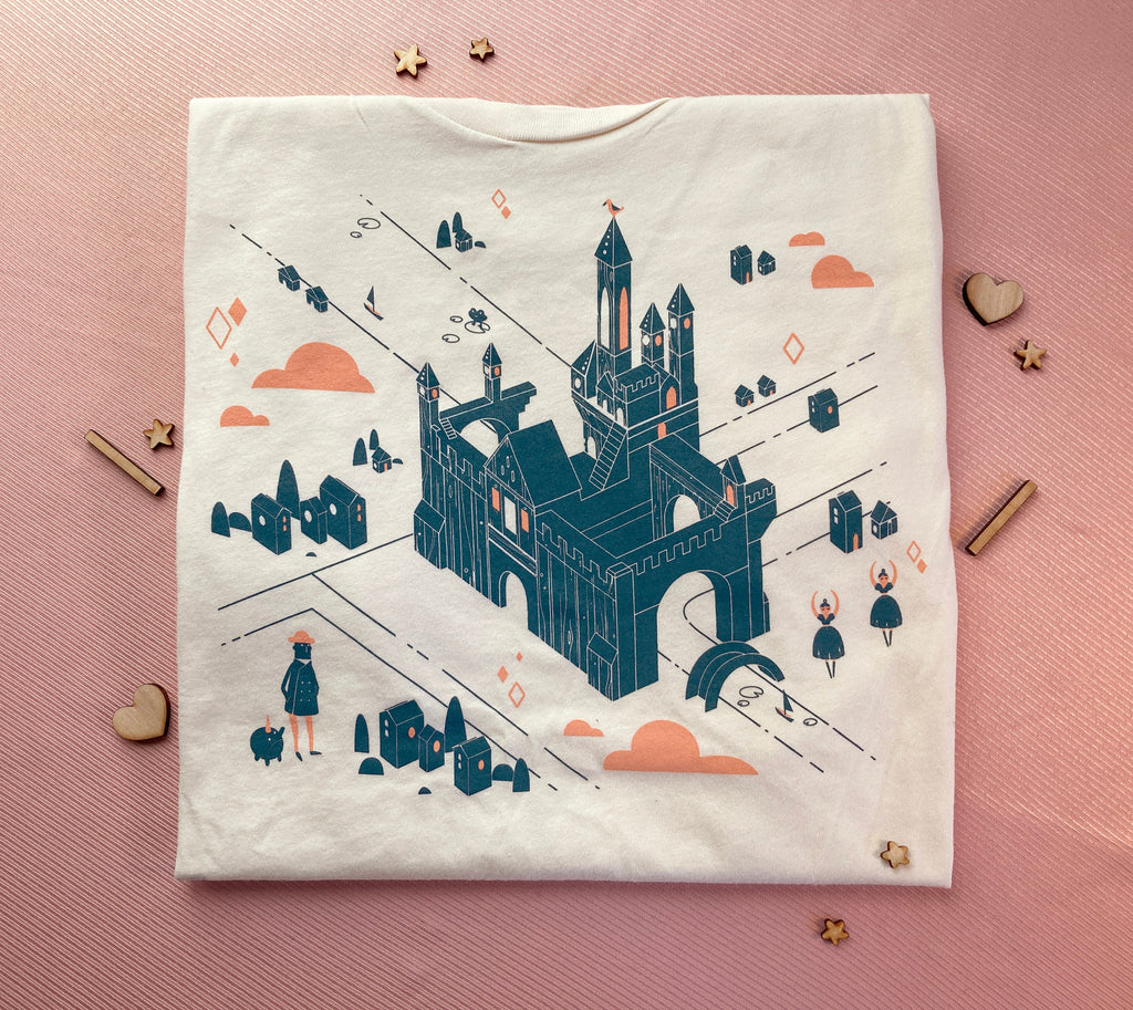 Castle Cream Shirts Unisex Size - Monument Valley inspired