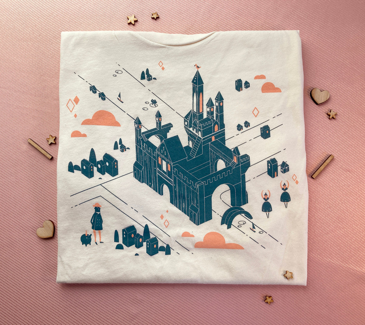 Castle Cream Shirts Unisex Size - Monument Valley inspired