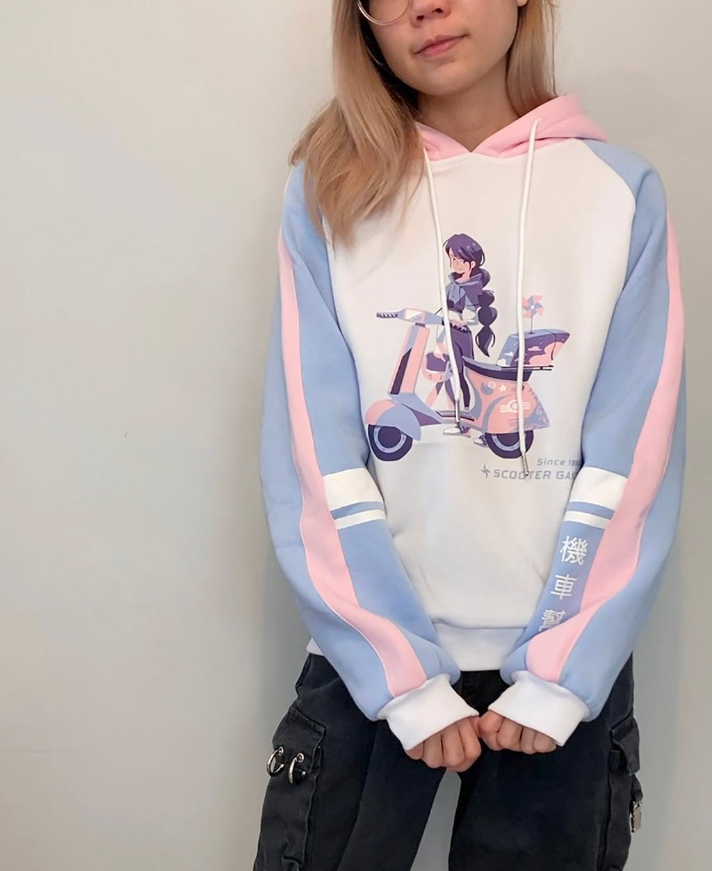 Pastel Color Block Hoodie
