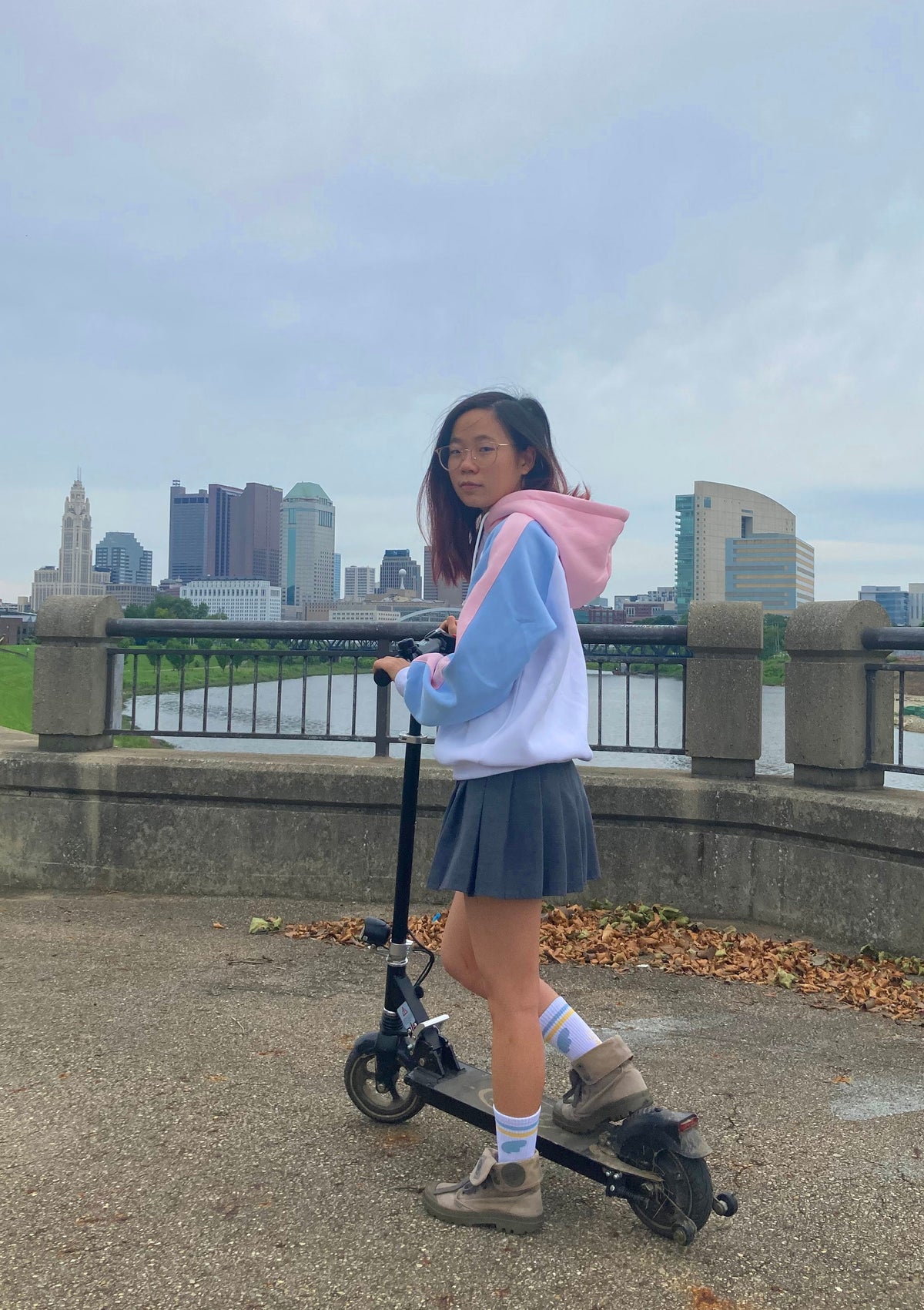 Pastel Color Block Hoodie