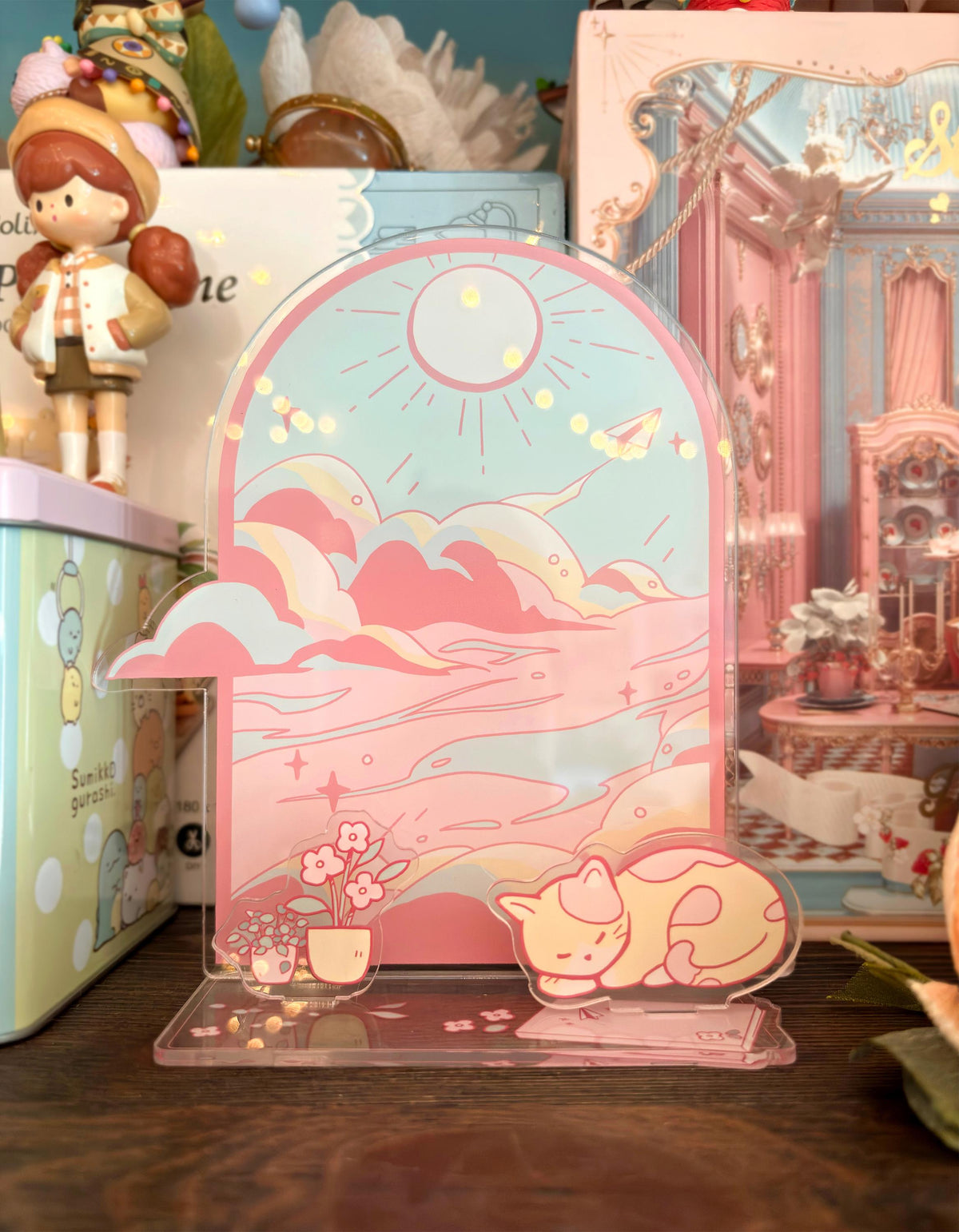 Acrylic Standee - Paper Plane in the Sky Glass Window